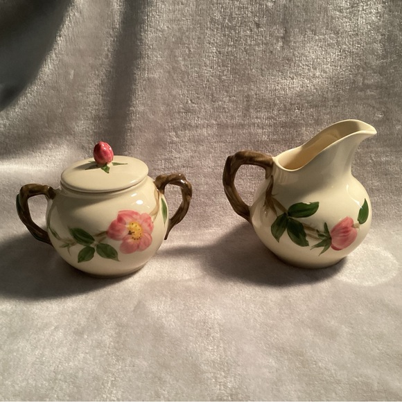 Vintage Franciscan Earthenware Sugar & Creamer. Antique - Picture 2 of 14